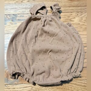 Quincy Mae Brown Dot One Piece Romper